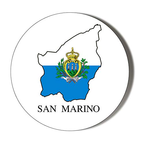 San Marino Flag Map Design - 58mm Handheld Makeup Mirror with San Marino Flag Pattern | Perfect for Travel, Gifts & Home Decor