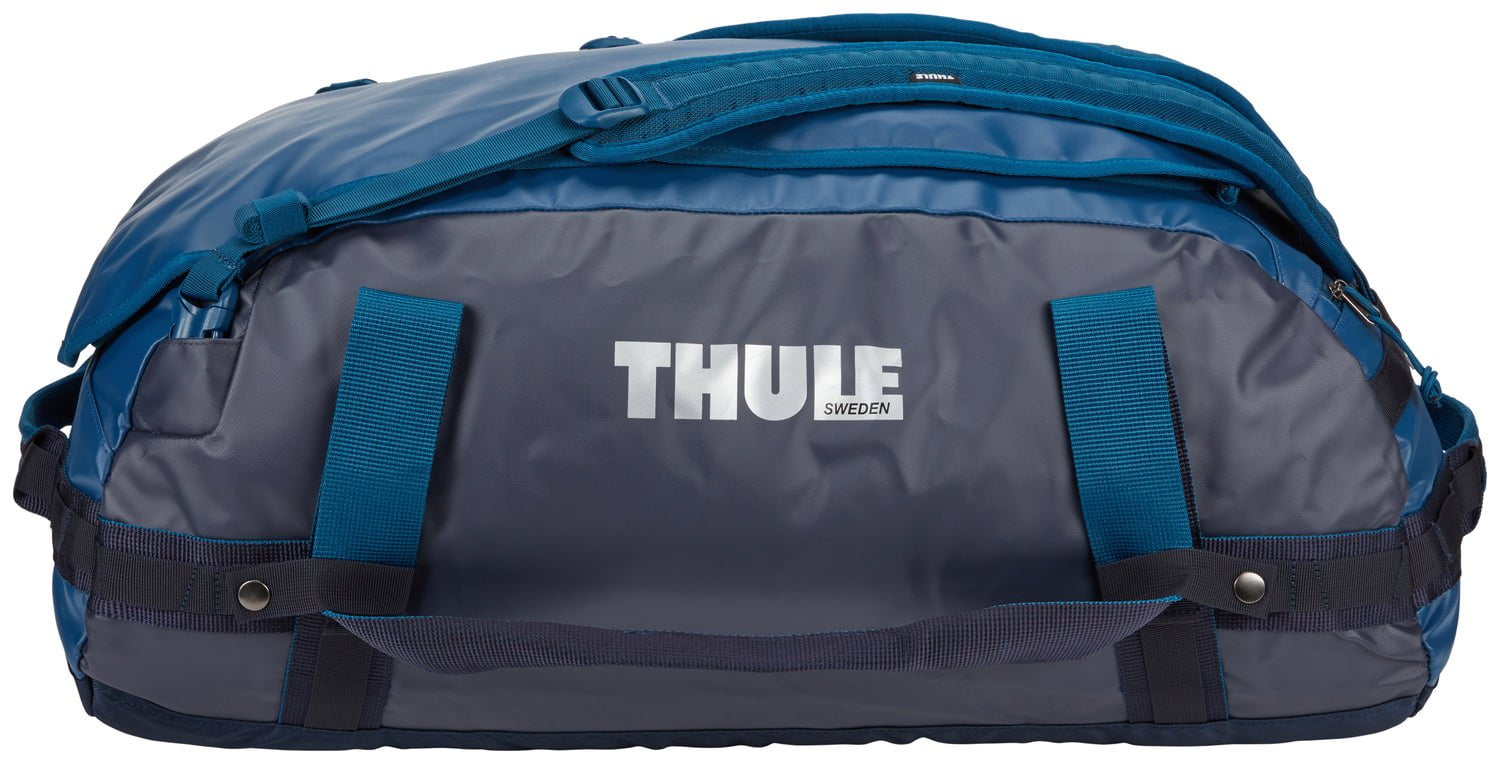 Thule Chasm 70L Duffel Bag - Waterproof Travel Duffel with Shoulder Straps, Poseidon Blue - Perfect for Camping, Hiking & Adventure Travel Gear