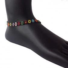 Prapti Handicrafts Beaded Anklets for Women & Girls – Stylish Barefoot Jewelry & Footwear (Pack of 1) | Perfect for Beach, Yoga, and Boho Fashion