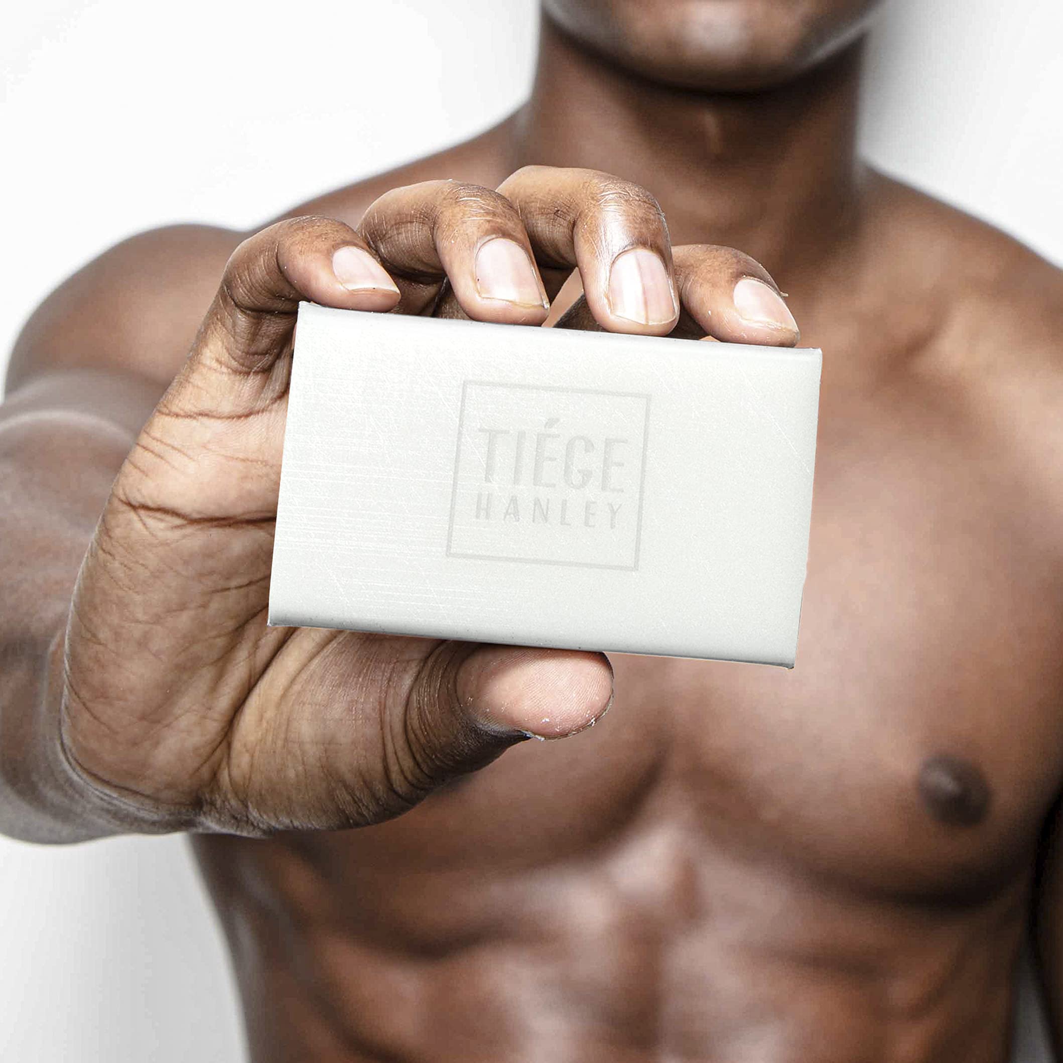 Tiege Hanley Moisturizing Body Bar 5 oz (2-Pack) + Exfoliating Scrub Body Bar 5 oz - Hydrating Skincare Set for Men with Dry Skin | Post-Shower & Daily Grooming Routine