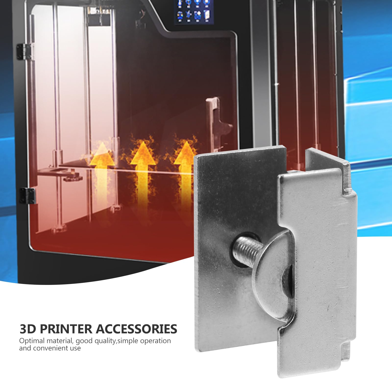 iplusmile 3D Printer Heat Bed Clips - 4pcs Adjustable Bed Clamps for Secure Fixation - Compatible with Most 3D Printers - Perfect for ABS/PLA Printing & DIY Projects