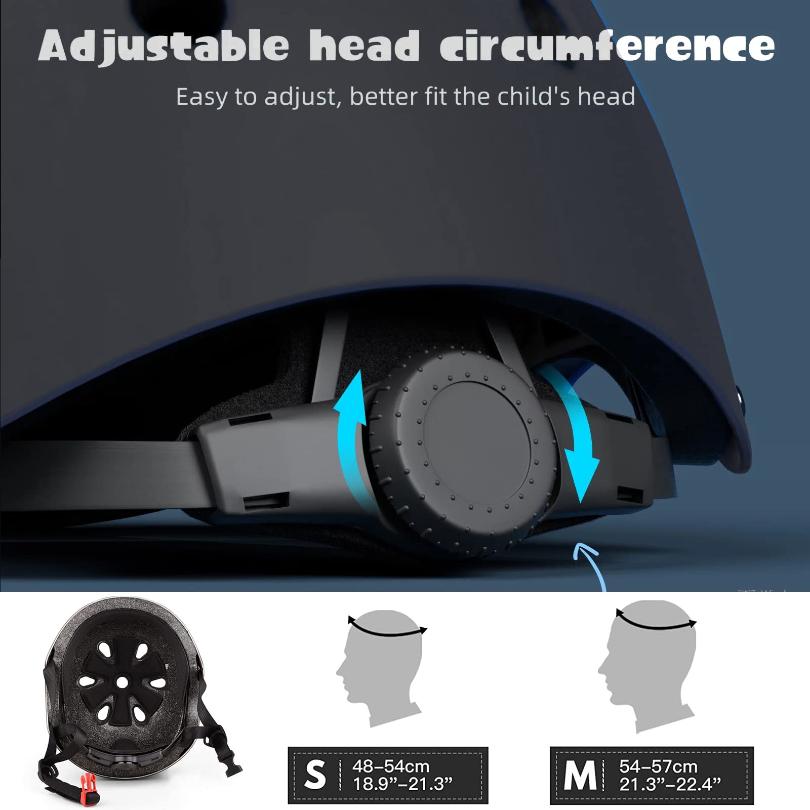 **Adjustable Kids Helmet Set with Elbow, Knee & Wrist Pads - Safety Gear for Boys & Girls Ages 3-8 - Perfect for Skateboarding, Roller Skating & Scooters**