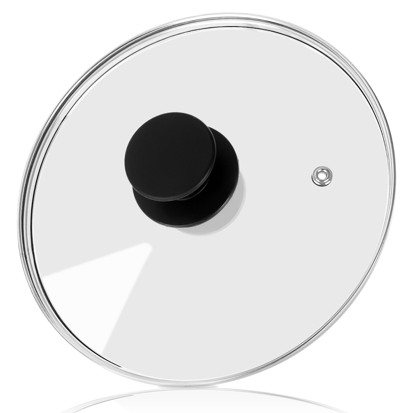 8 Inch Tempered Glass Pan Lid - Heat Resistant Replacement Cover for Cast Iron Skillets, Frying Pans & Woks - Clear Cooking View - Perfect for Sauteing, Simmering & Kitchen Safety