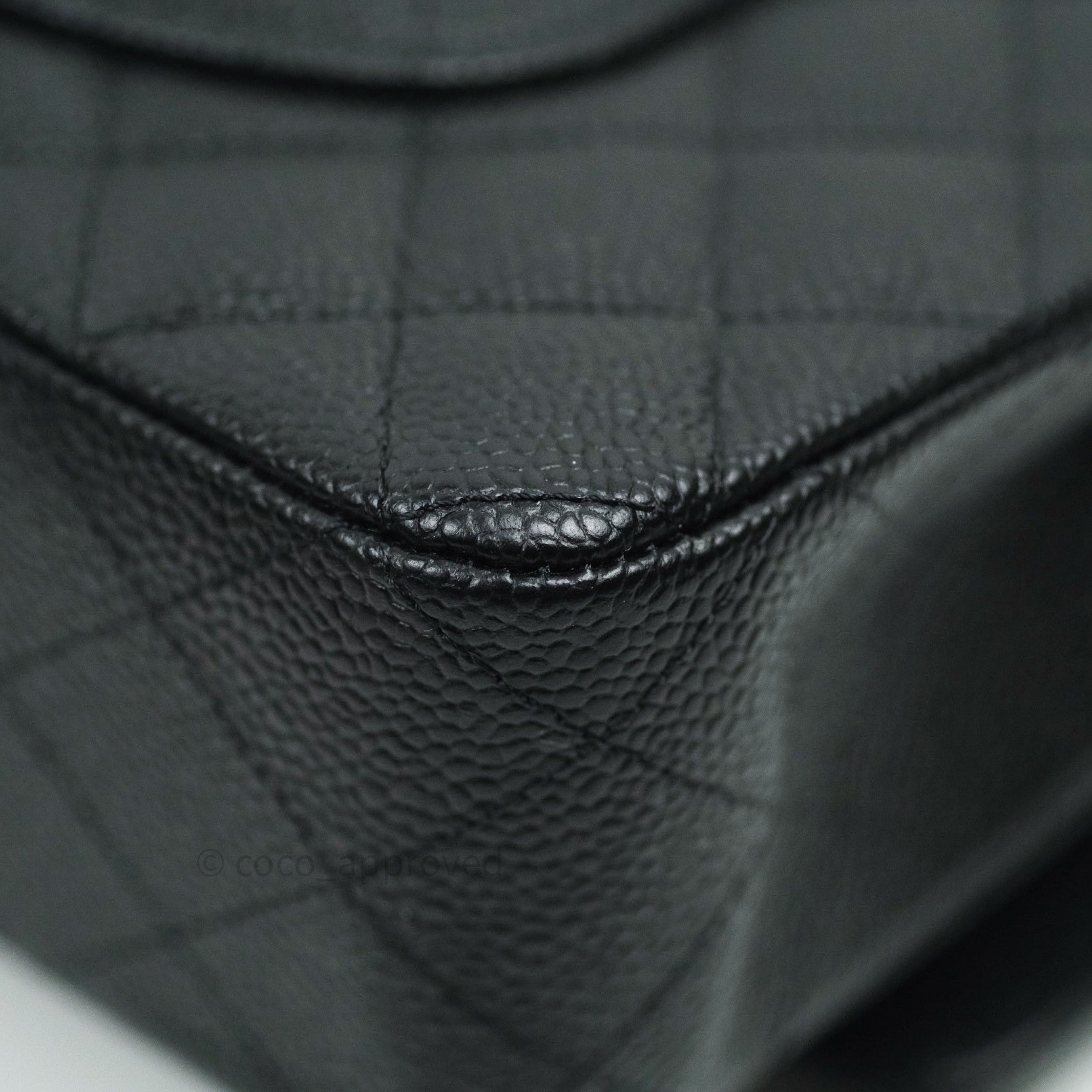 Chanel Classic M/L Medium Double Flap Bag Black Caviar Leather with Silver Hardware - Luxury Designer Handbag for Women, Perfect for Work, Evening Events & Special Occasions