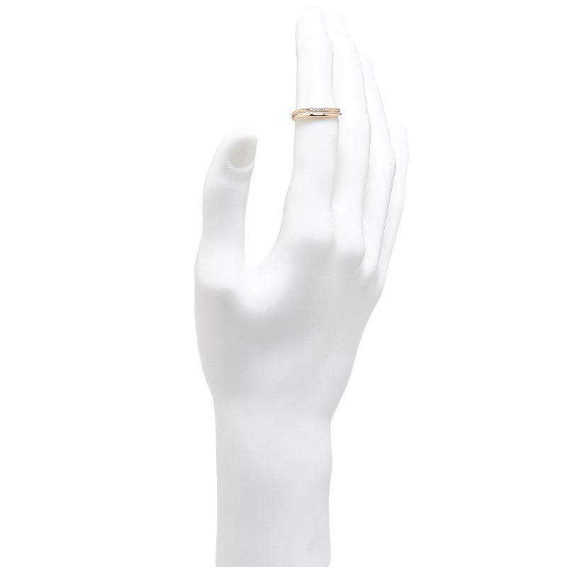 4℃ K10PG Pink Gold Diamond Line Ring - Elegant Women's Jewelry for Engagement, Wedding & Anniversary Gifts | Perfect for Everyday Wear & Special Occasions