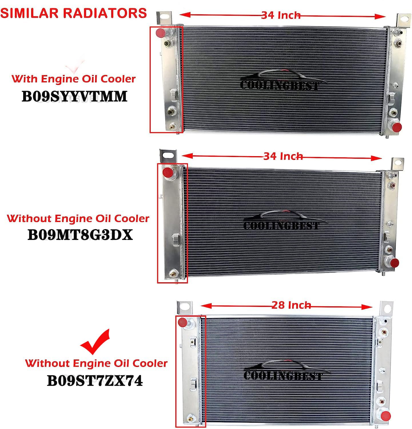 High-Performance 3 Row Aluminum Radiator for 1999-2013 Chevy GMC Silverado 1500 2500 Tahoe 4.8L/5.3L V8 - Crossflow Design with Electric Fan Shroud & Thermostat Kit - Perfect for Off-Roading, Towing & High-Temperature Conditions
