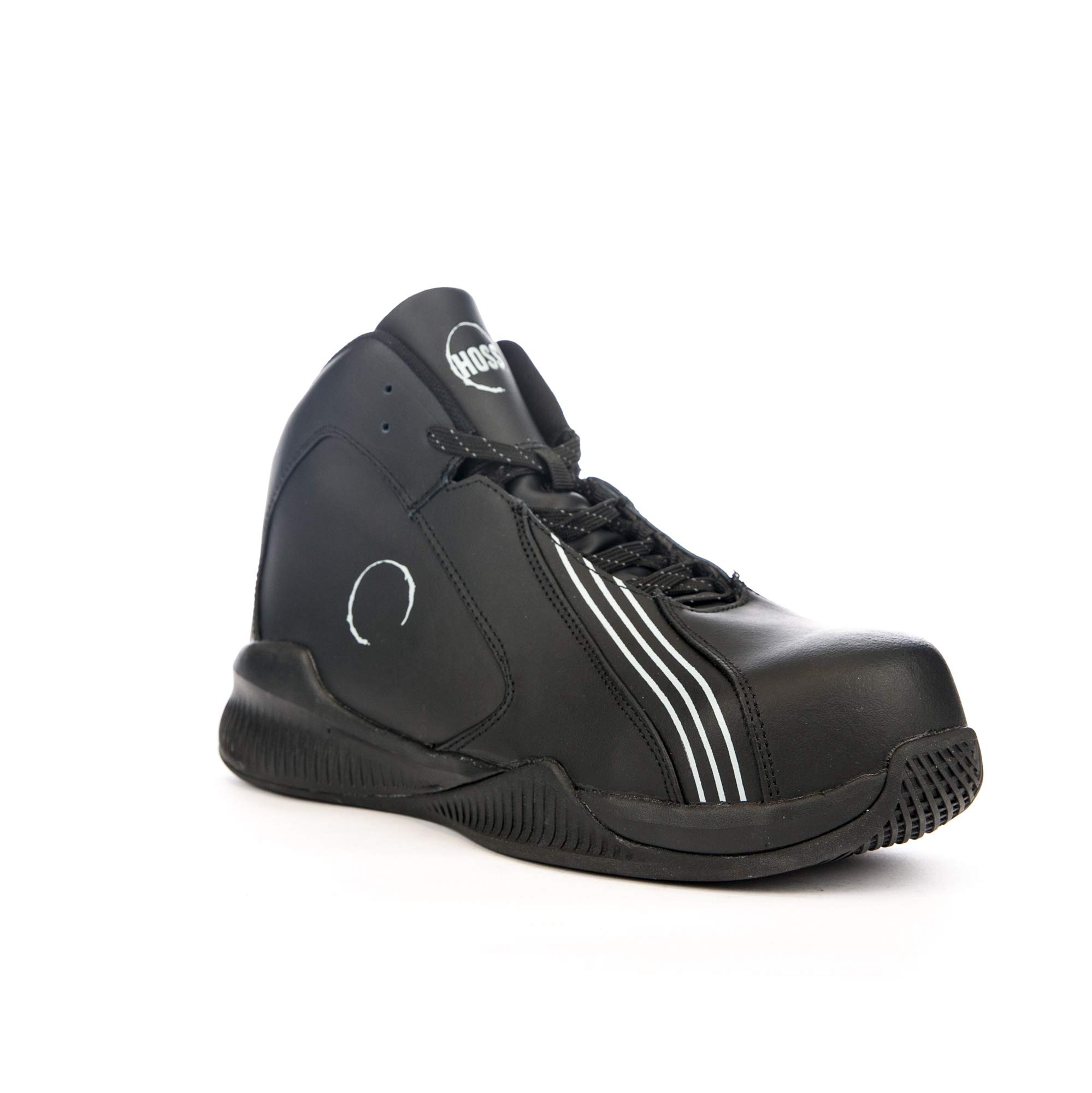 Men's Black Rim Industrial Work Shoes - Durable Safety Footwear for Construction, Warehouse & Outdoor Work
