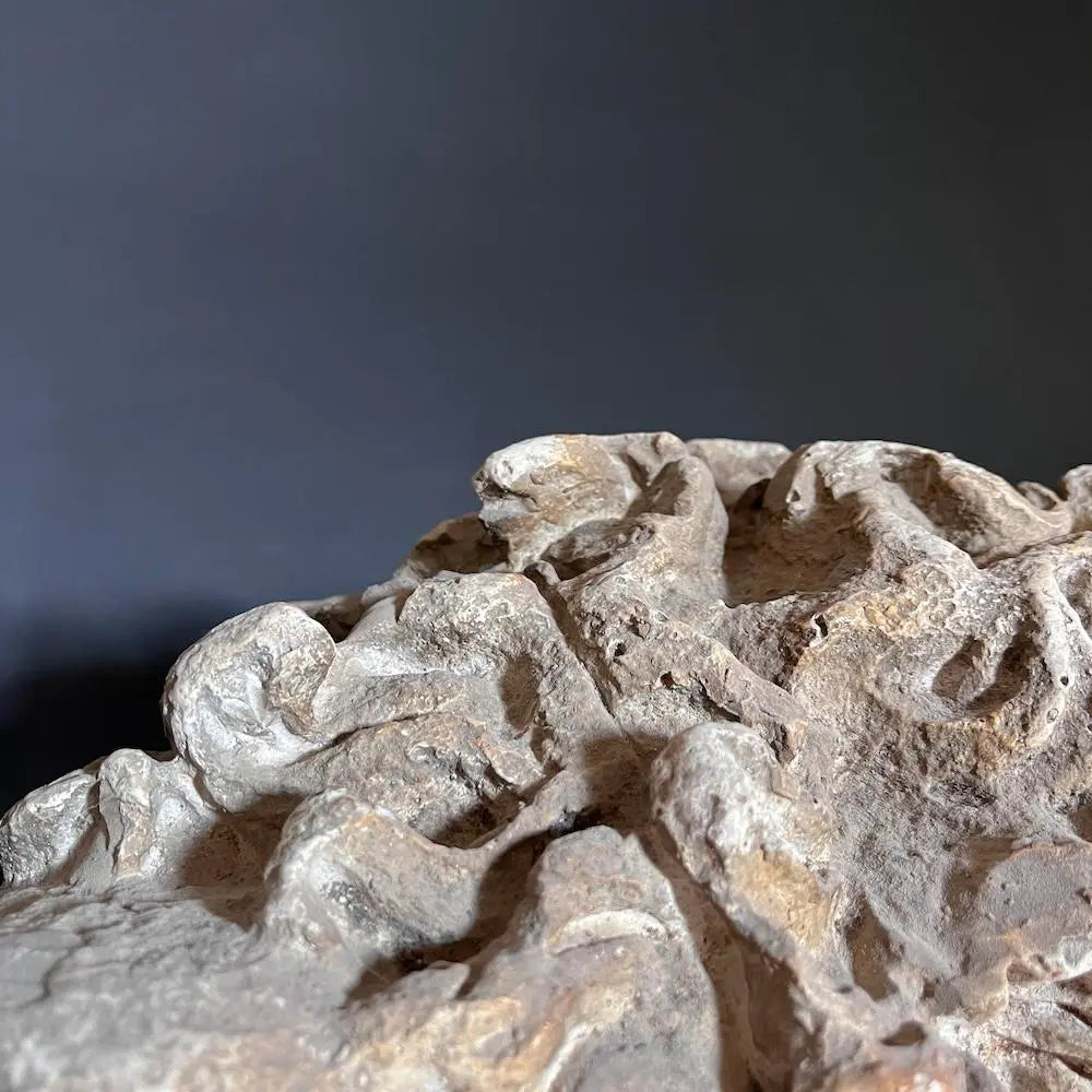 Medusa Head Gypsum Sculpture on Pedestal - Greek Mythology Decor for Home, Office & Garden