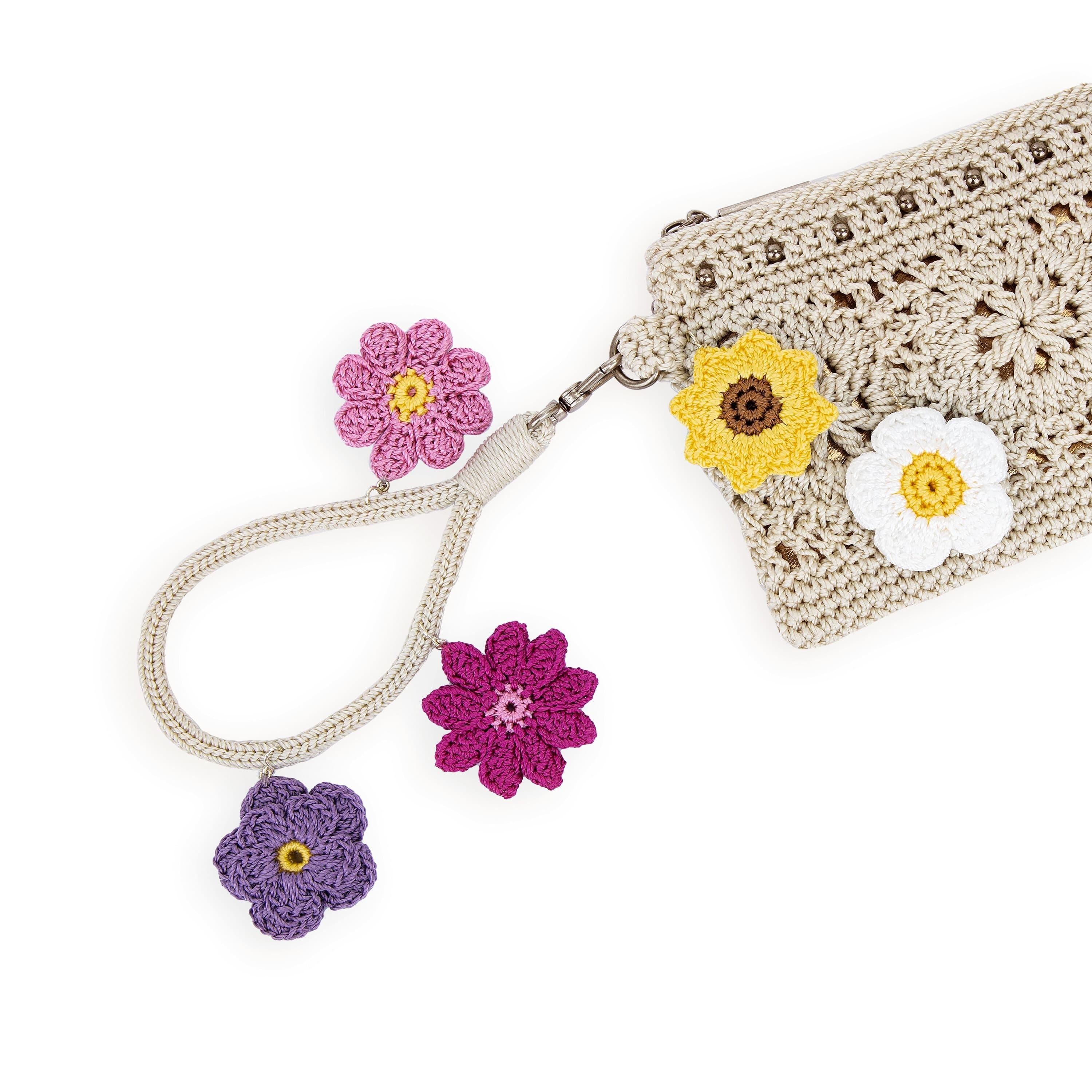 Handmade Crochet Vita Wristlet - Natural Medallion Design for Women | Perfect for Parties, Weddings & Everyday Use