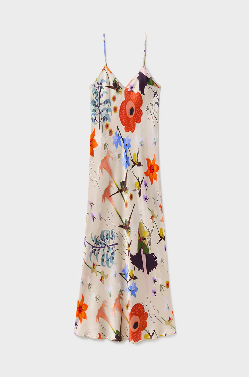 90s Vintage Slip Dress in Hazelnut with Floral Print - Perfect for Boho Chic Outfits, Date Nights & Summer Festivals