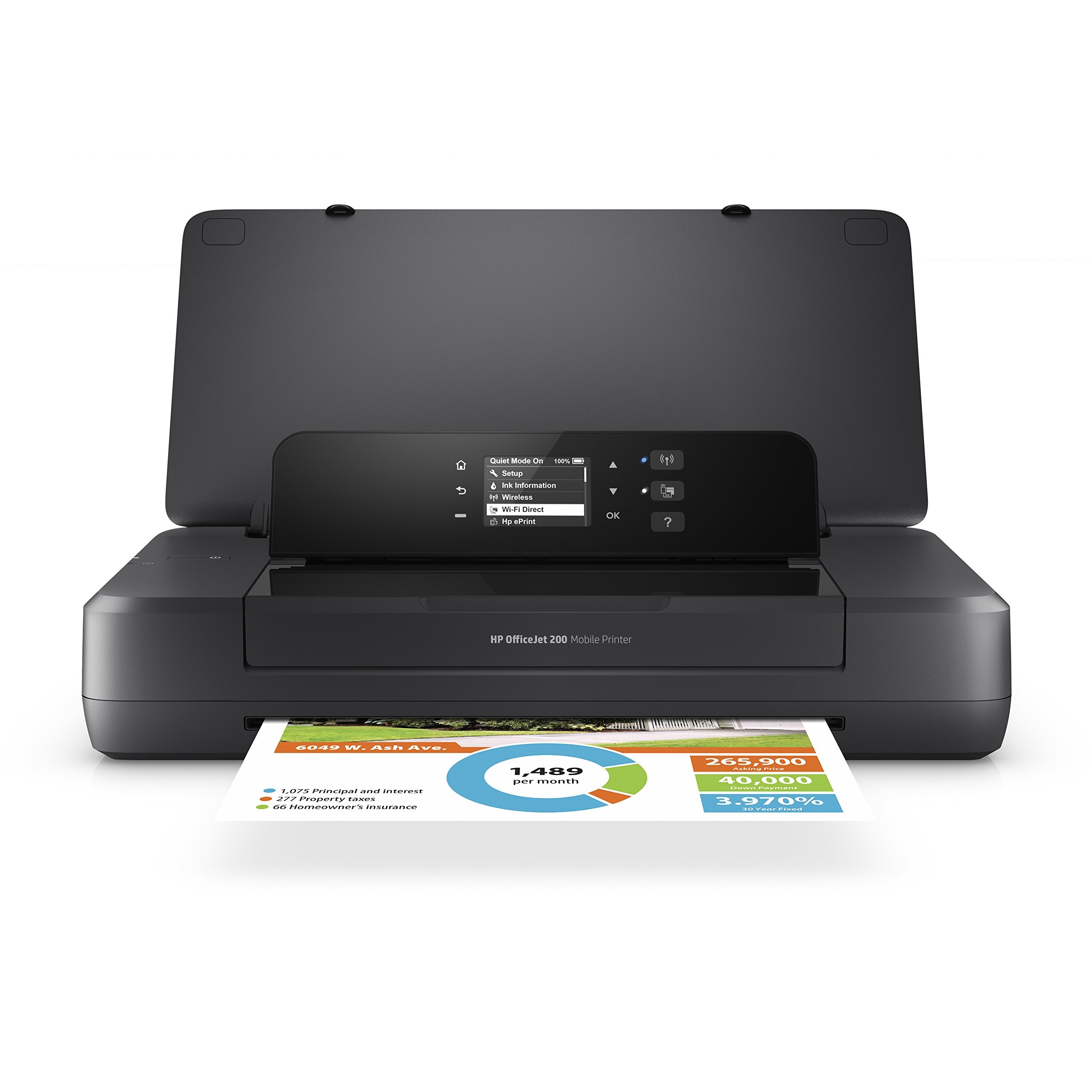 HP OfficeJet 200 Portable Wireless Printer | Mobile Printing | Compact Travel Printer (CZ993A) (Renewed) | Perfect for Business Travel, Home Office & On-the-Go Printing