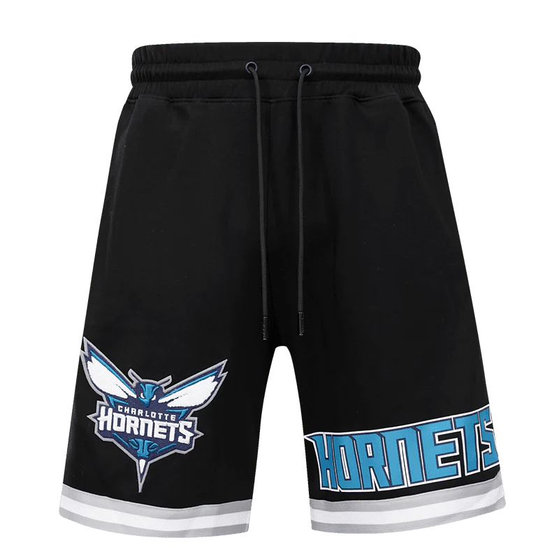 Pro Standard Charlotte Hornets Classic Chenille Shorts BCH351798 - Black NBA Basketball Fan Apparel for Men & Women - Perfect for Games, Parties & Casual Wear