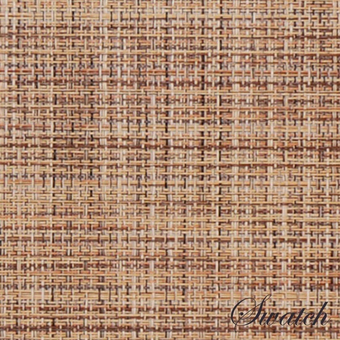Sweet Pea Linens Brown/Tan Wipe Clean Rectangle Placemats - Set of 2, Durable & Washable Table Mats for Dining Room, Kitchen, or Party Decor