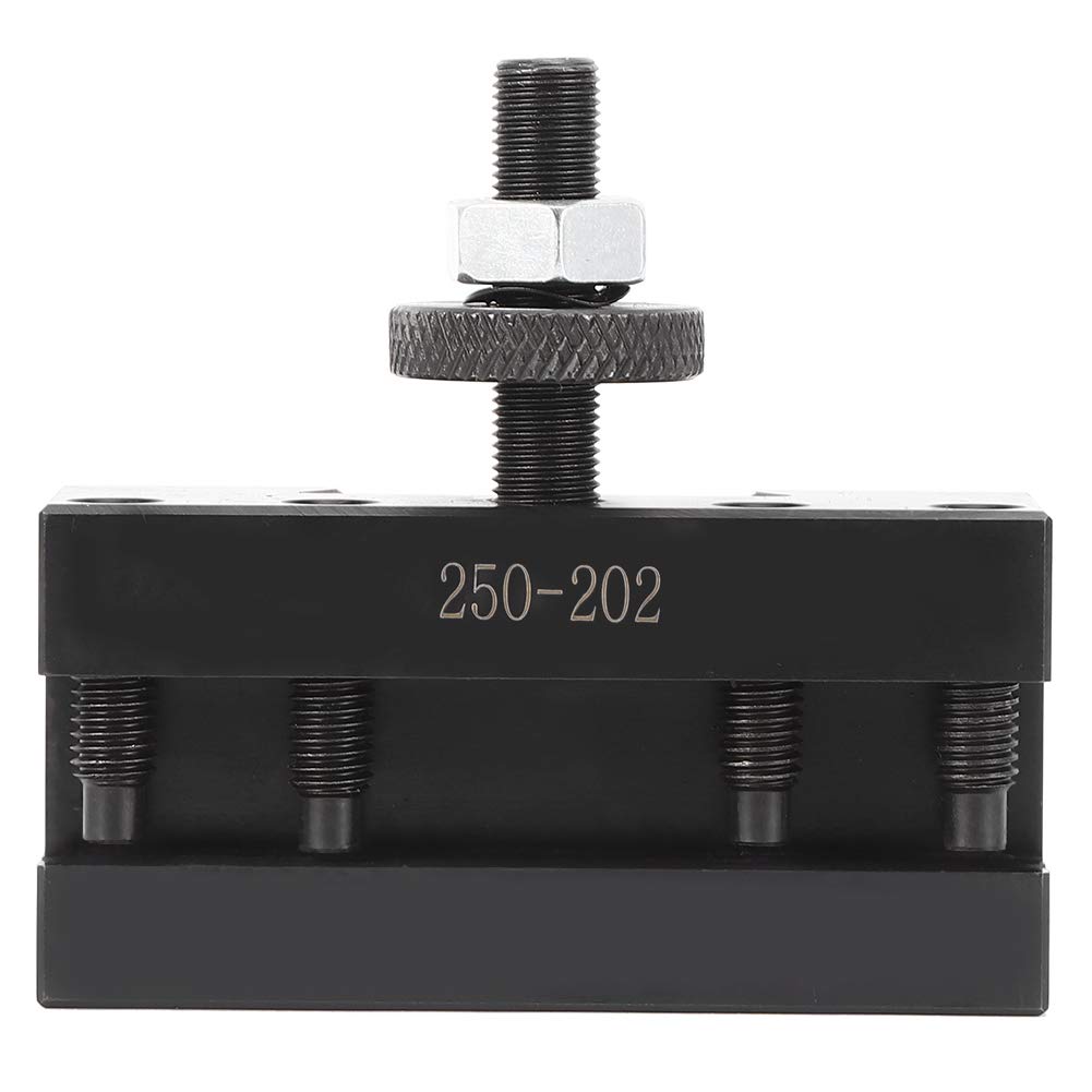 High Carbon Steel Lathe Tool Holder - Fast Change Turning Tool Post for 250-202 Column | Precision Machining for Metalworking & DIY Projects