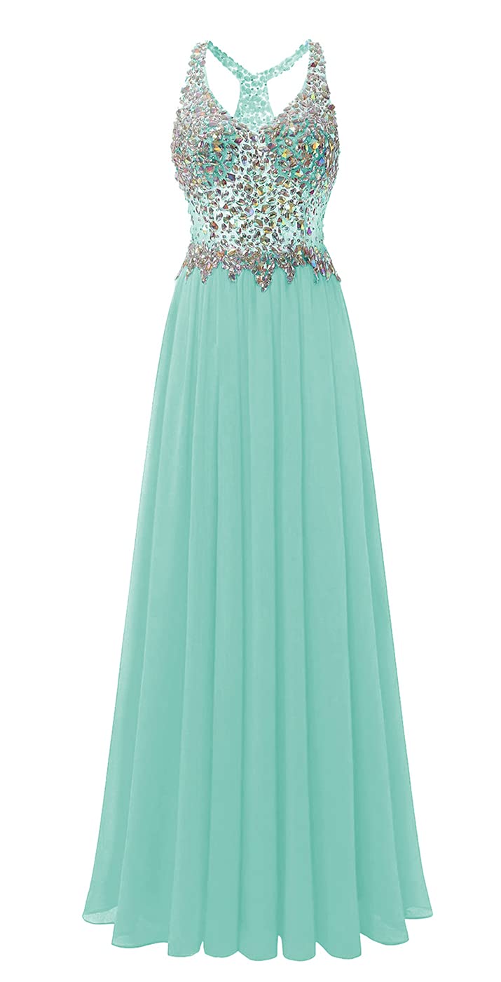 Elegant Halter Neck Bridesmaid Dresses - Long Chiffon Formal Gowns with Beaded Details for Evening Parties, Weddings & Special Occasions