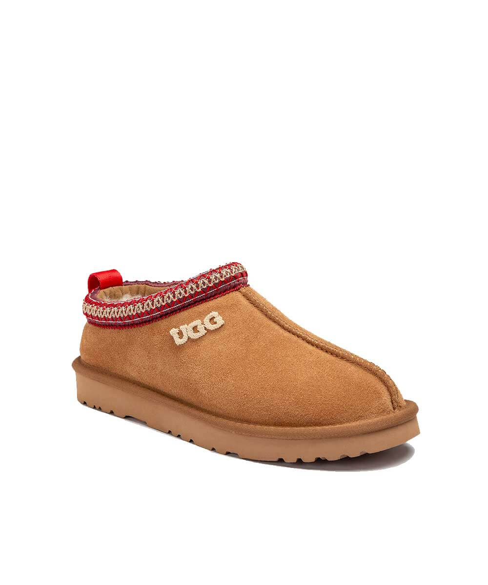 Women's UGG Tassy Logo Moccasin Slippers - Cozy Indoor/Outdoor House Shoes for Winter Comfort & Casual Wear