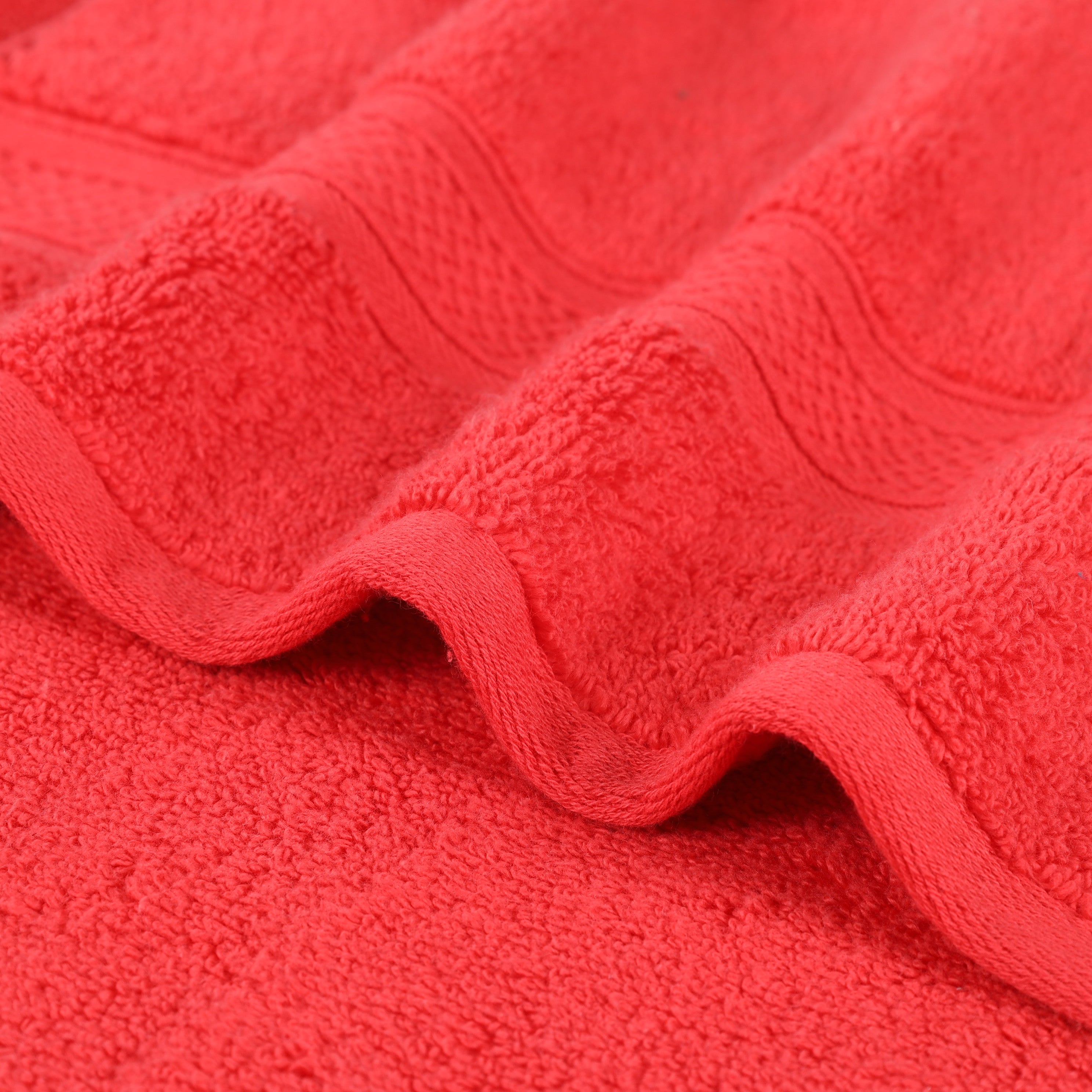 Premium 100% Zero Twist Cotton Hand Towels - Set of 6 | Soft & Absorbent Solid & Jacquard Chevron Design | Perfect for Bathroom, Kitchen & Guest Use