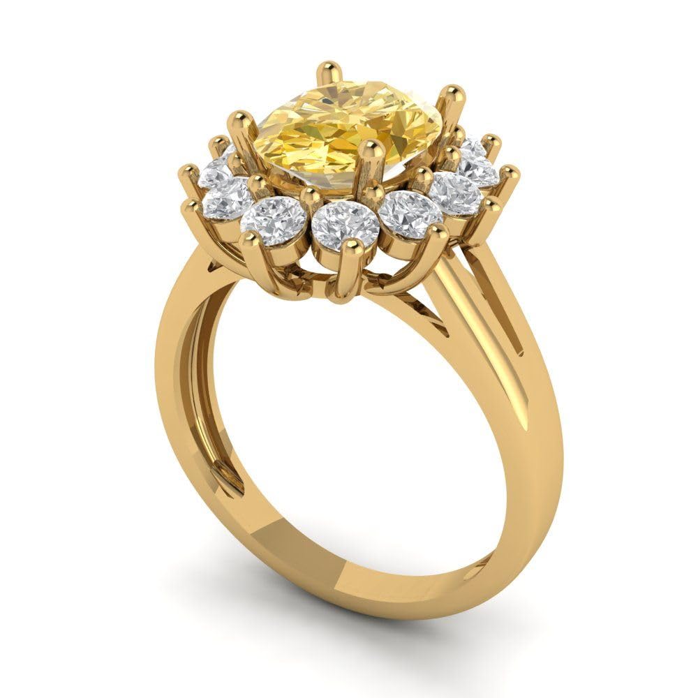 2.36ct Oval Moissanite Engagement Ring - 14k Gold for Bridal & Anniversary