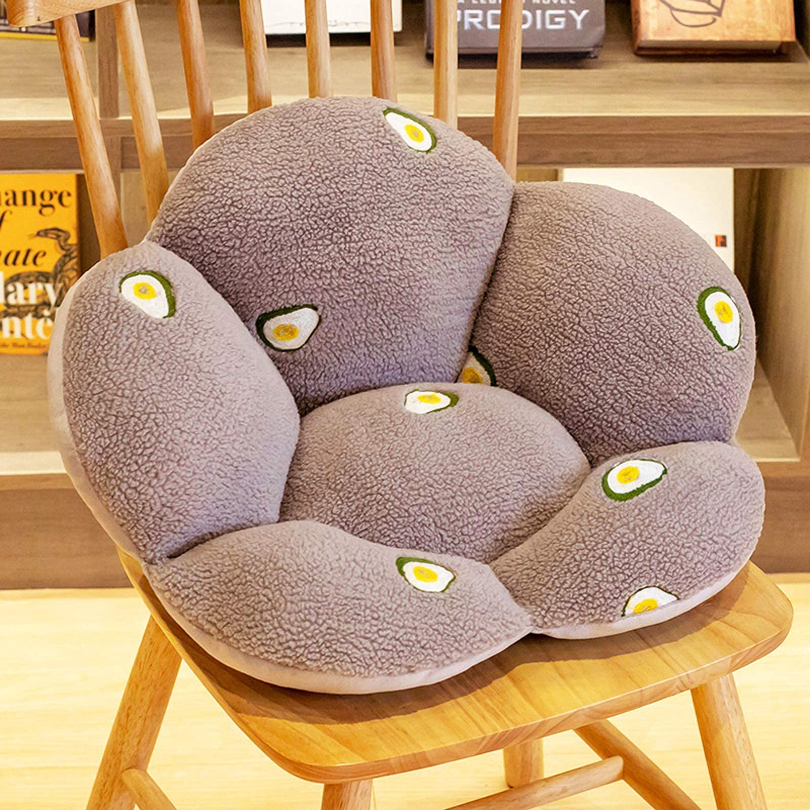 Premium Cotton Square Chair Cushion - Soft Fleece Seat Pad for Office Chairs, Wheelchairs & Home Use (Cream Color) | Ergonomic Support & Comfort for Work, Gaming & Relaxation