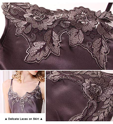 Luxury Women's Silk Pajama Set - 100% Pure Silk Robe & Lace Skirt Sleepwear (3 Colors) | Elegant Nightwear for Relaxation, Bridal Shower & Spa Days