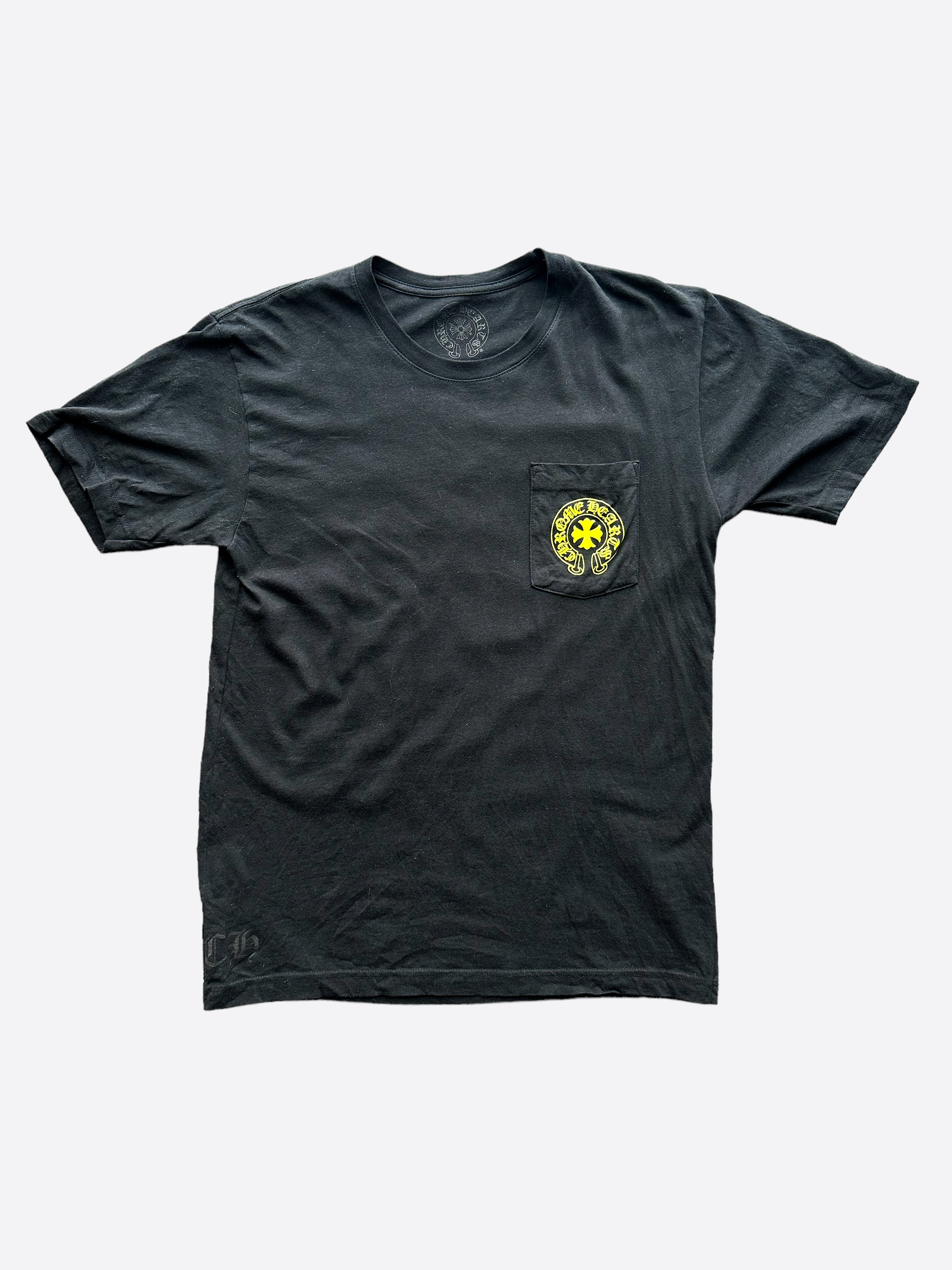Chrome Hearts Black & Yellow Hollywood T-Shirt | Premium Cotton Graphic Tee for Men & Women | Perfect for Streetwear & Casual Outfits