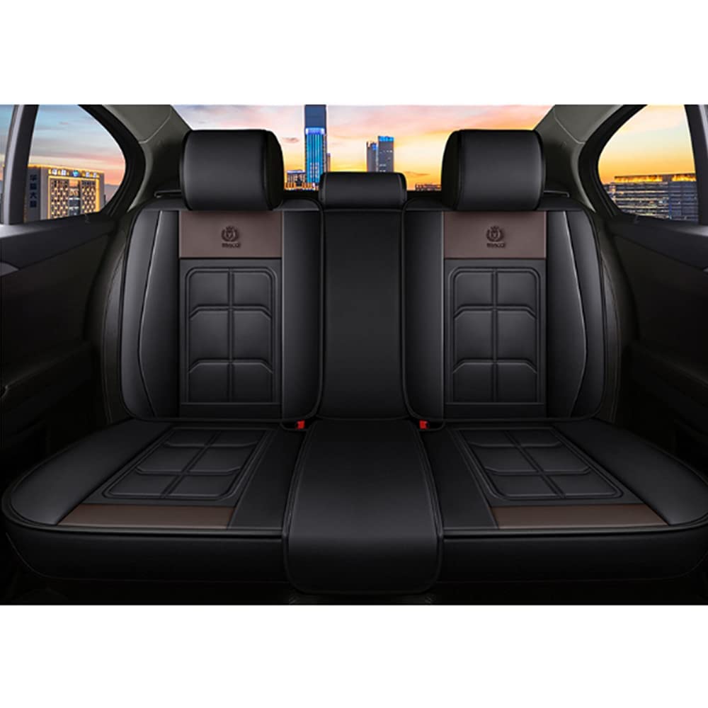Premium Leather Car Seat Covers for Mercedes-Benz E-Class (E200 E250 E290 E350) 2004-2015 Models - 5-Seat Full Set with Pillow Cushions - Waterproof Luxury Seat Protectors (MH82 Coffee Brown) - Perfect for Daily Commuting & Long Road Trips