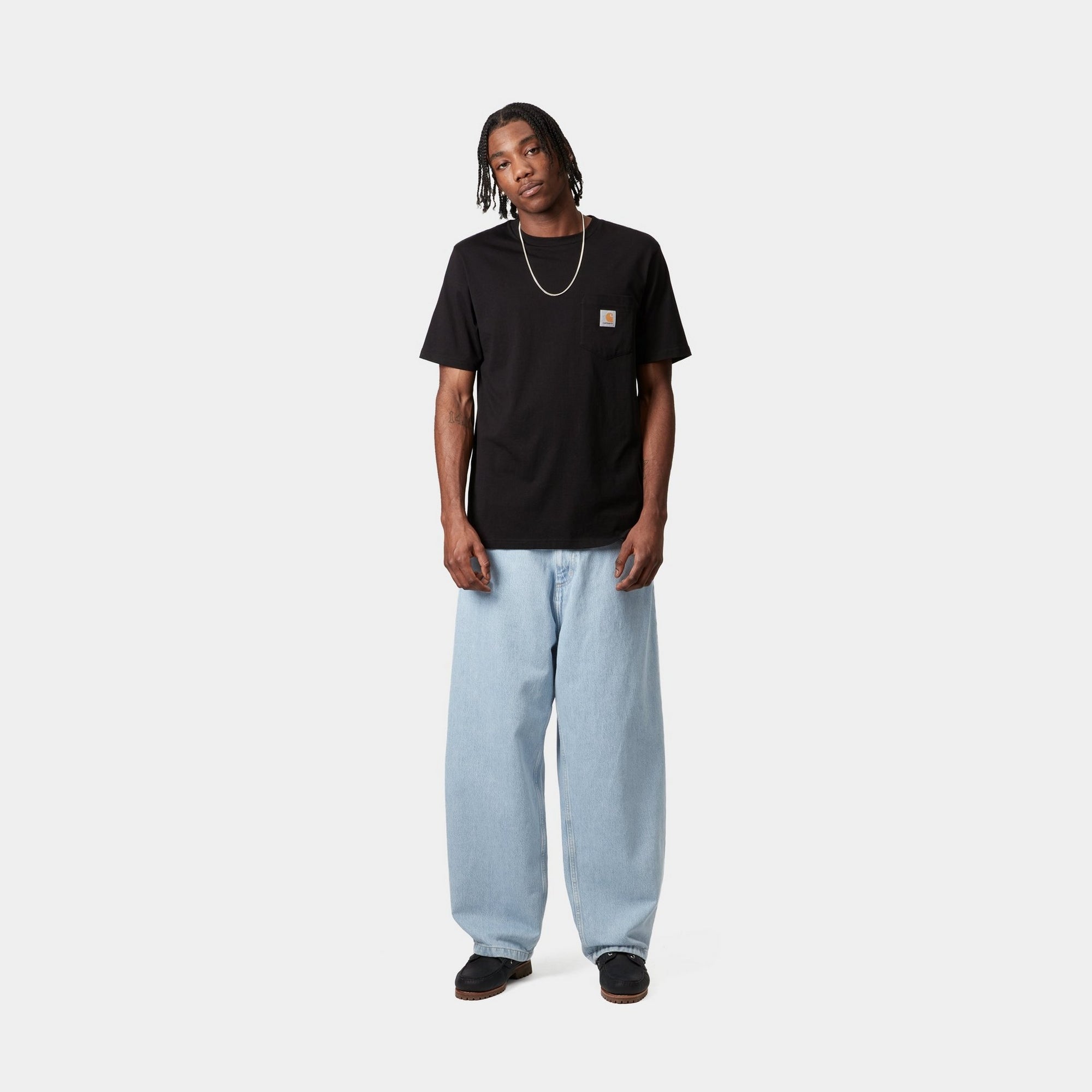 Brandon Men's Blue Heavy Stone Bleached Pants - Casual Wear for Everyday Comfort & Style | Perfect for Work, Travel & Outdoor Activities