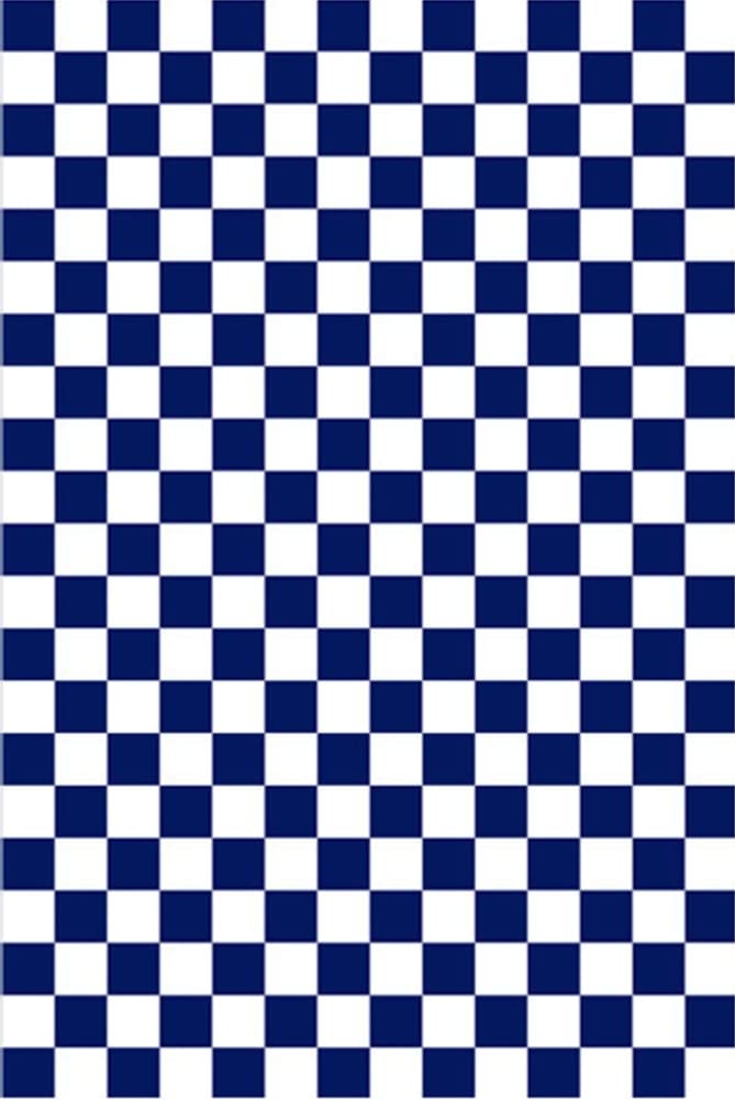 Modern Minimalist Blue and White Area Rug 5x7 - Soft Washable Indoor Carpet for Living Room, Dining Room, Bedroom, Playroom | Art Deco Home Decor | Perfect for Cozy Spaces and Family Gatherings