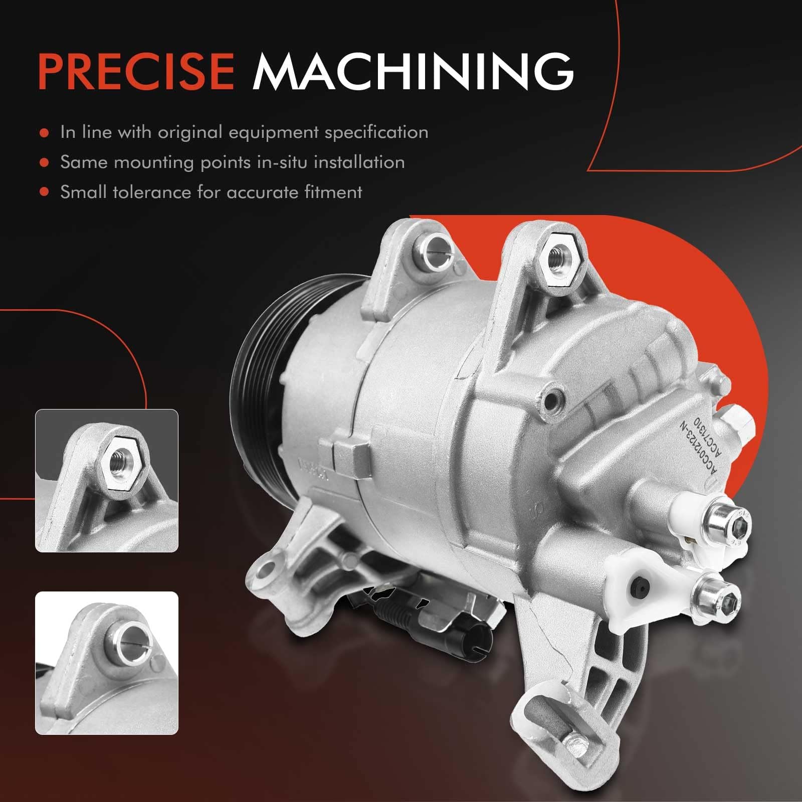 Premium AC Compressor with Clutch for 2002-2006 Mini Cooper 1.6L - High Performance Replacement Part - Perfect for Summer Cooling & Auto AC Repair