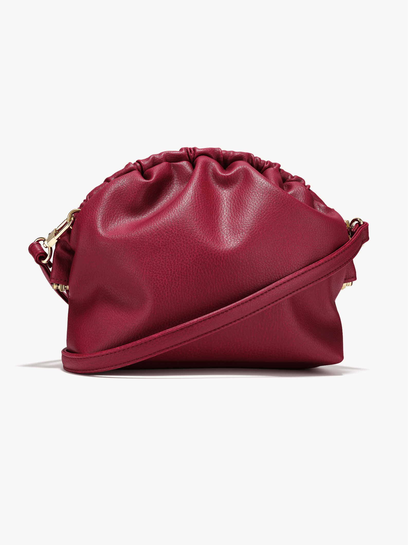 Norma Vegan Grape Leather Large Clutch Purse for Women - Burgundy Crossbody Bag - Eco-Friendly Faux Leather Handbag for Evening Parties, Weddings & Date Nights