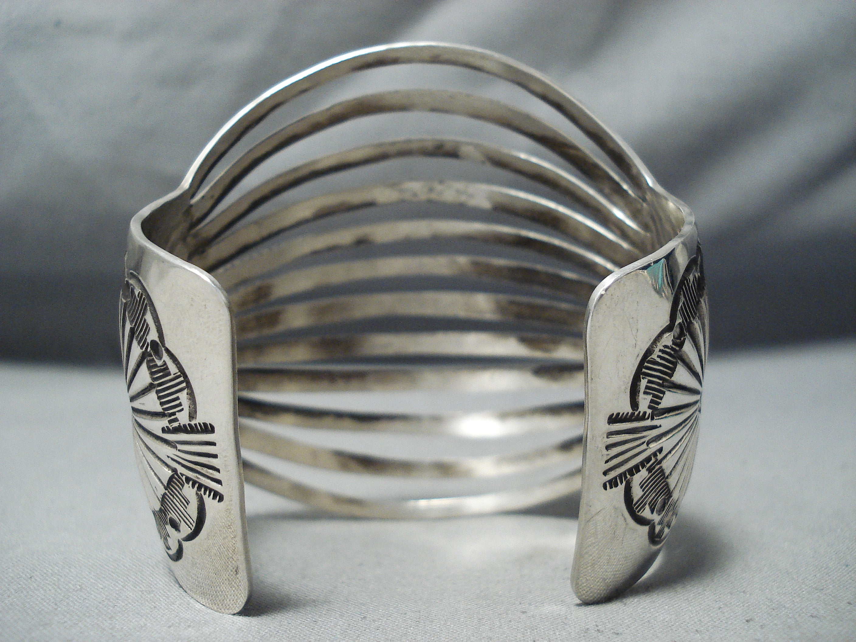 12-Story Navajo Sterling Silver Bracelet - Handcrafted Native American Jewelry for Women - Perfect for Boho, Festival & Everyday Wear