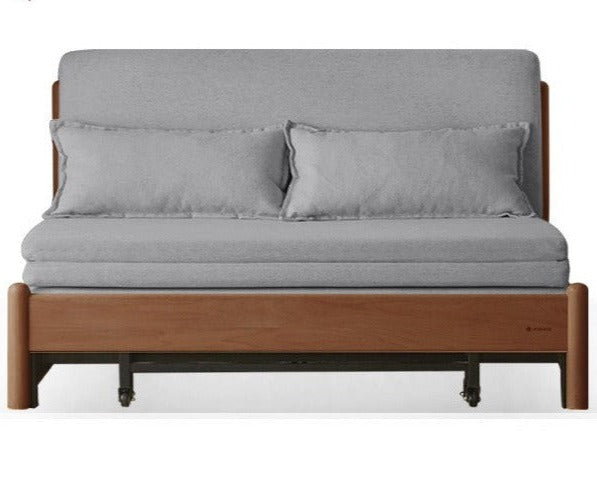 61x33-78.1x30.3 inch / 155x83.8-198.3x77сm / Beech Walnut sofa bed - fog gray
