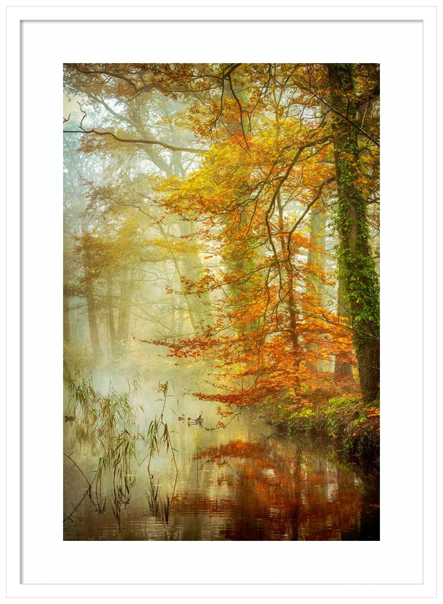 Amanti Art Wood Framed Wall Art Print - Romantic Landscape Painting by Lars Van de Goor, 24x33 Inches, Svelte White Frame - Perfect for Living Room, Bedroom & Office Decor