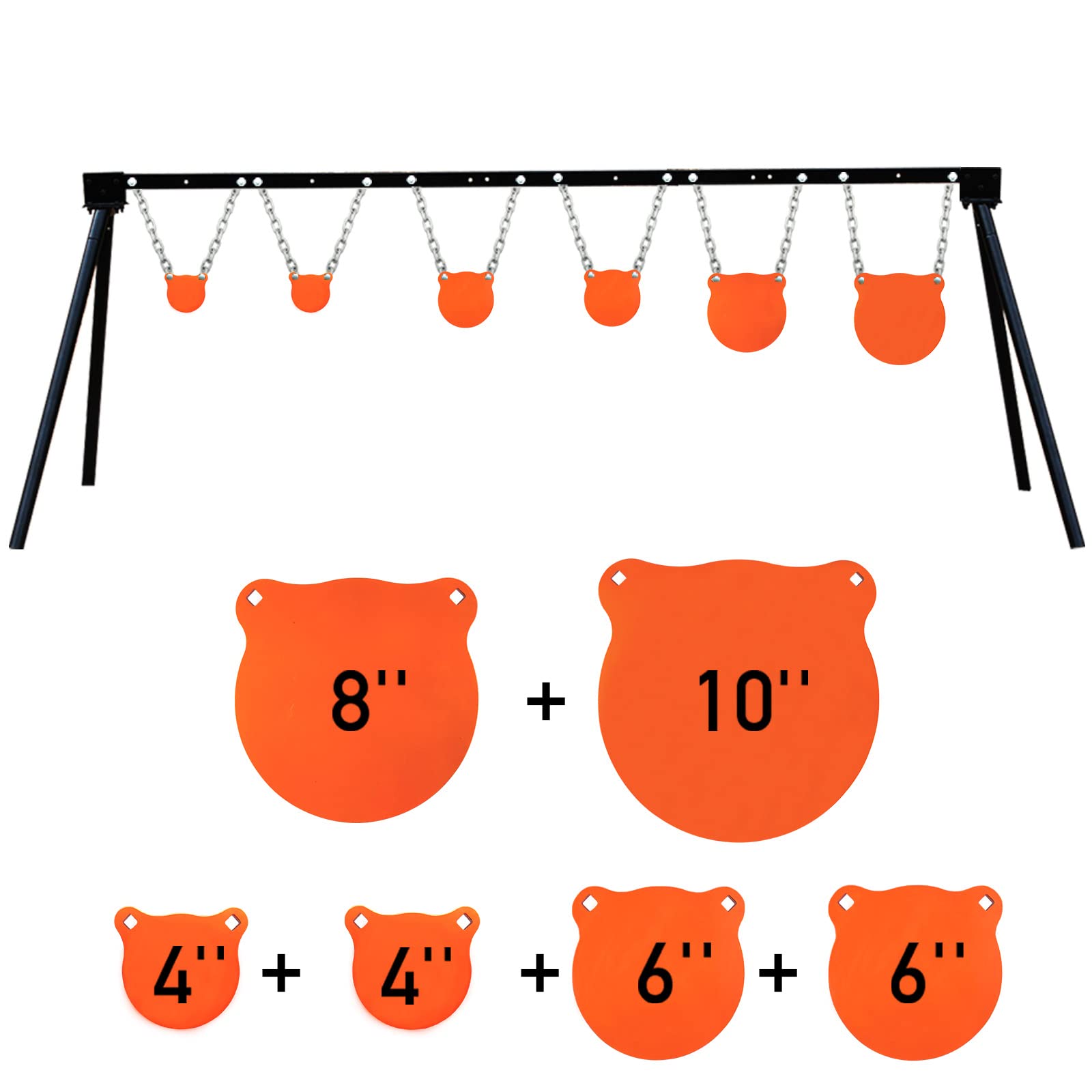 Highwild AR500 Steel Target Stand Shooting Kit - 4-Piece Complete System for Rifle & Pistol Practice | Outdoor Range Training & Tactical Drills