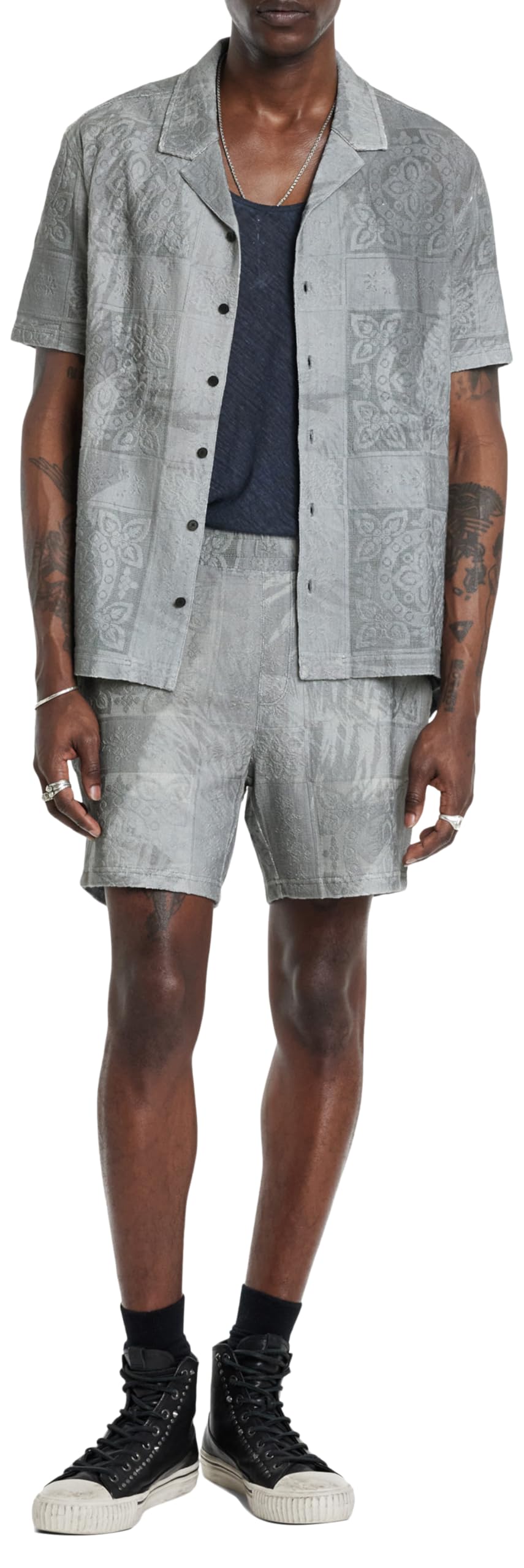 John Varvatos Men's Arya Button-Down Shirt | Premium Cotton Dress Shirt for Business & Casual Wear | Office, Date Night & Special Occasions
