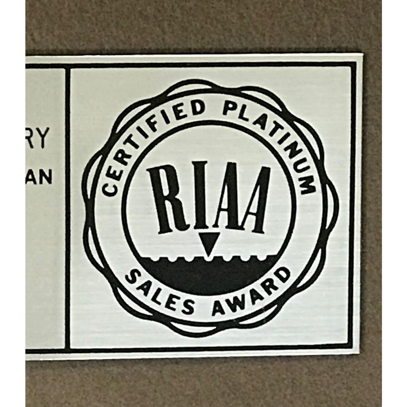 Bob Seger The Distance RIAA Certified Platinum Album Award - Vintage Music Collectible for Fans & Display in Home, Office, or Music Room