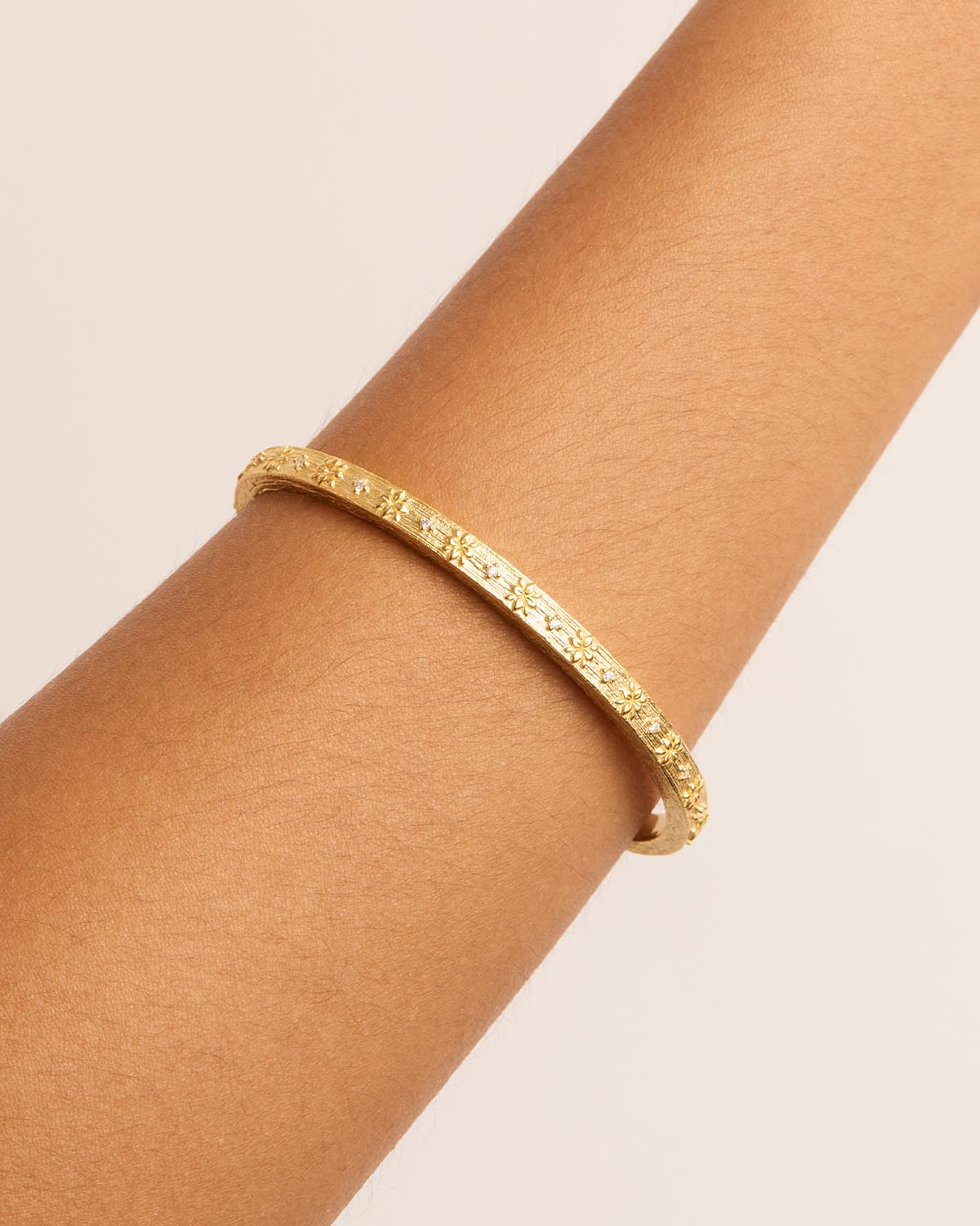 18K Gold Vermeil Live in Grace Cuff Bracelet - Elegant Stackable Bangle for Women, Perfect for Everyday Wear, Special Occasions & Gift Giving