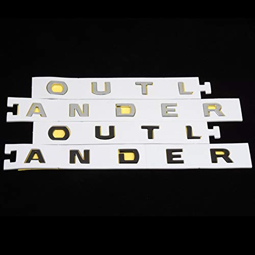 3D Car Hood Emblem Sticker - Silver Outlander Logo Decal for Vehicle Customization | Perfect for Car Styling, Personalization & Exterior Decoration