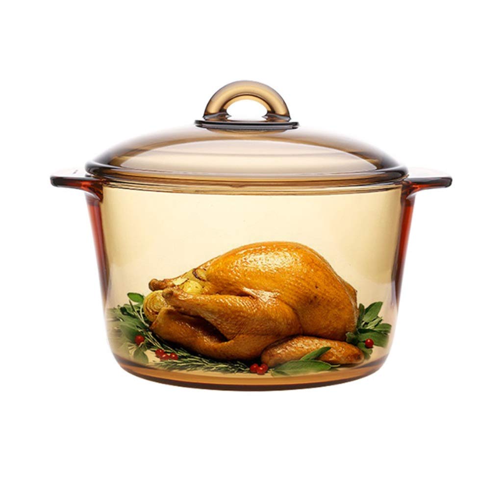 Premium TWDYC Glass Soup Pot - 2 Quart Double Boiler for Hotpot, Stew, Milk & Casserole | Stovetop & Gas Safe Cookware for Kitchen, Camping & Dinner Parties