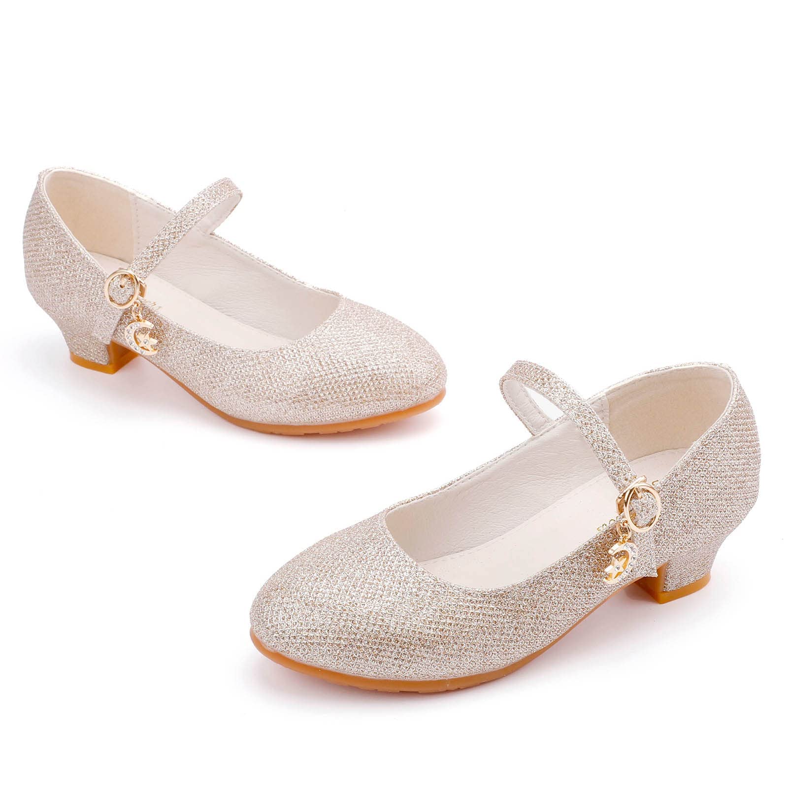 Girls Mary Jane Dress Shoes - Low Heel Adjustable Hook Strap for School, Party & Wedding | Comfortable Formal Shoes for Little & Big Kids | Perfect for Special Occasions & Everyday Wear