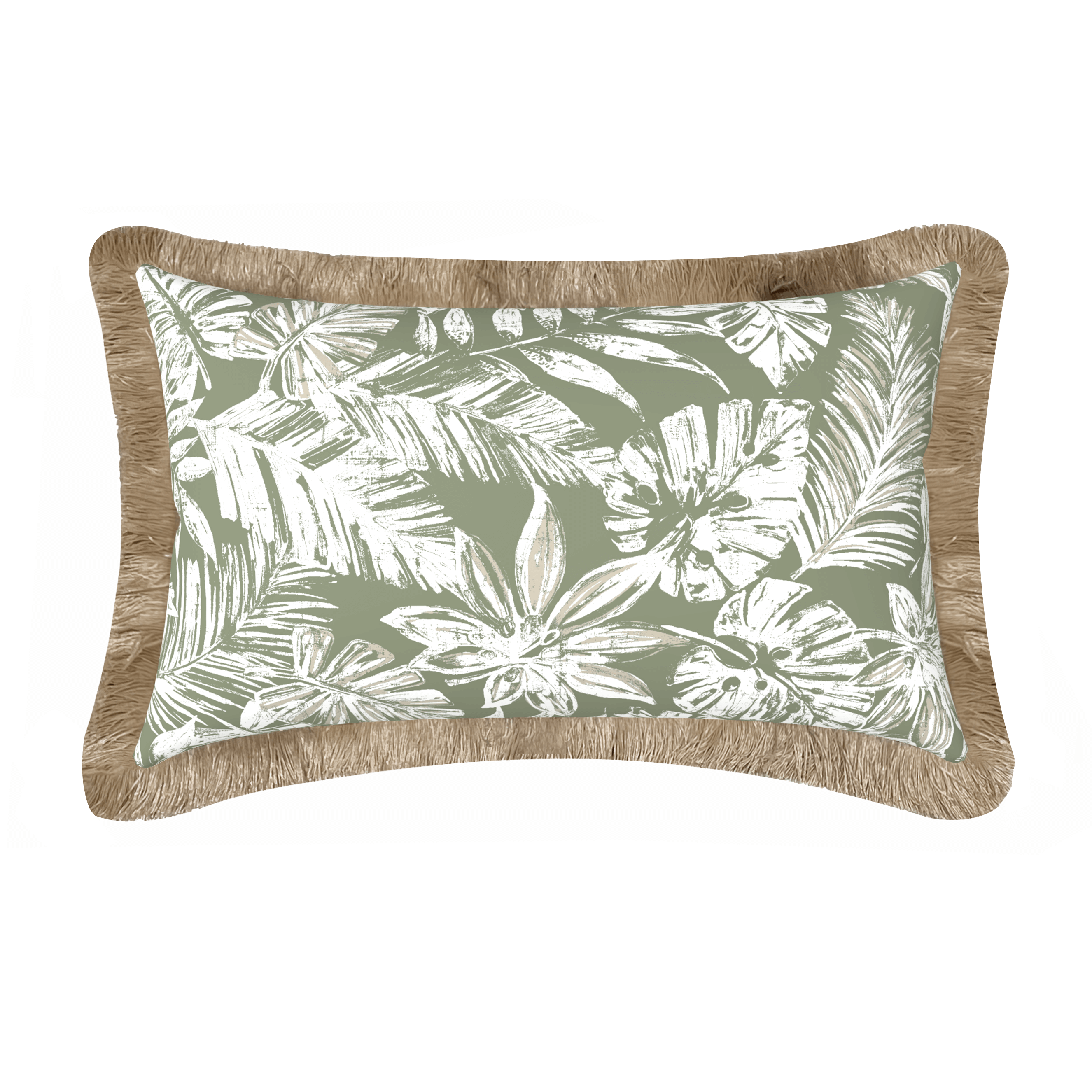 Premium Tahiti Outdoor Cushions - Stylish Sage Escape with Sand Design - Waterproof & UV Resistant Patio Furniture Cushions for Poolside, Garden, and Outdoor Lounge
