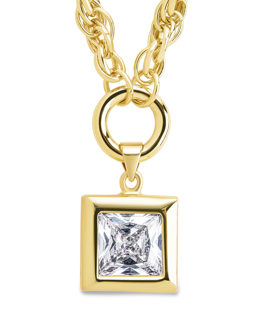 Bess CZ Statement Chain Necklace - Elegant Cubic Zirconia Layered Necklace for Women | Perfect for Parties, Weddings & Evening Events