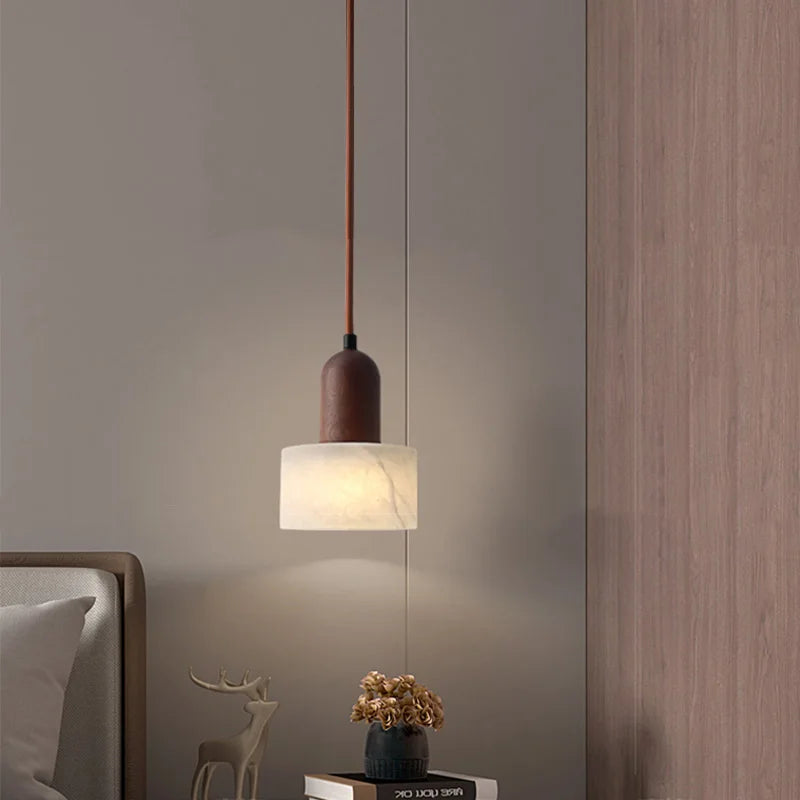 Serenity Modern Marble Pendant Light - Elegant Hanging Chandelier for Dining Room, Kitchen Island & Bedroom Decor