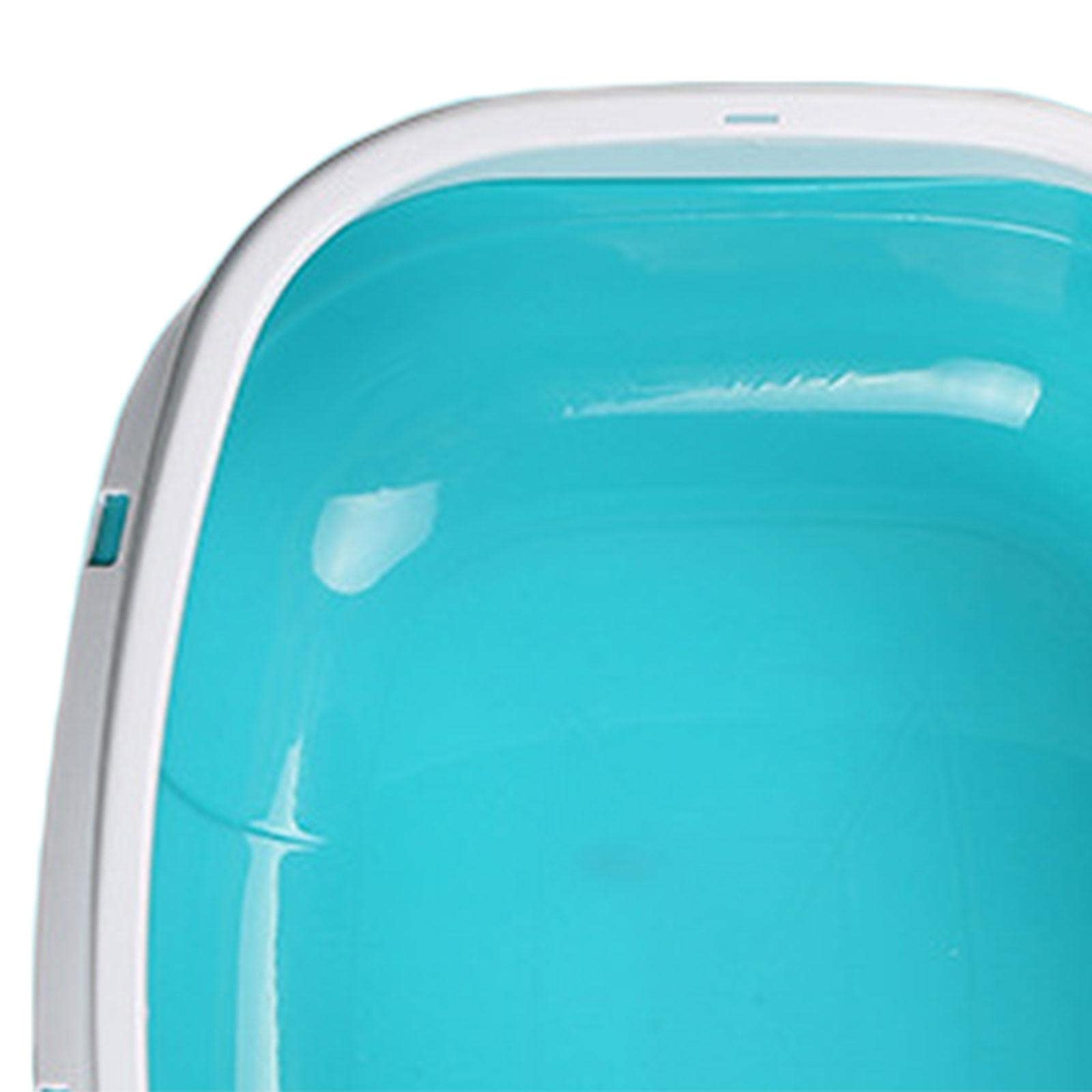 Durable Sifting Cat Litter Box - Deep Open Design with Anti-Splash for Small, Medium & Large Cats - Blue Litter Pan for Home, Apartment & Multi-Cat Households