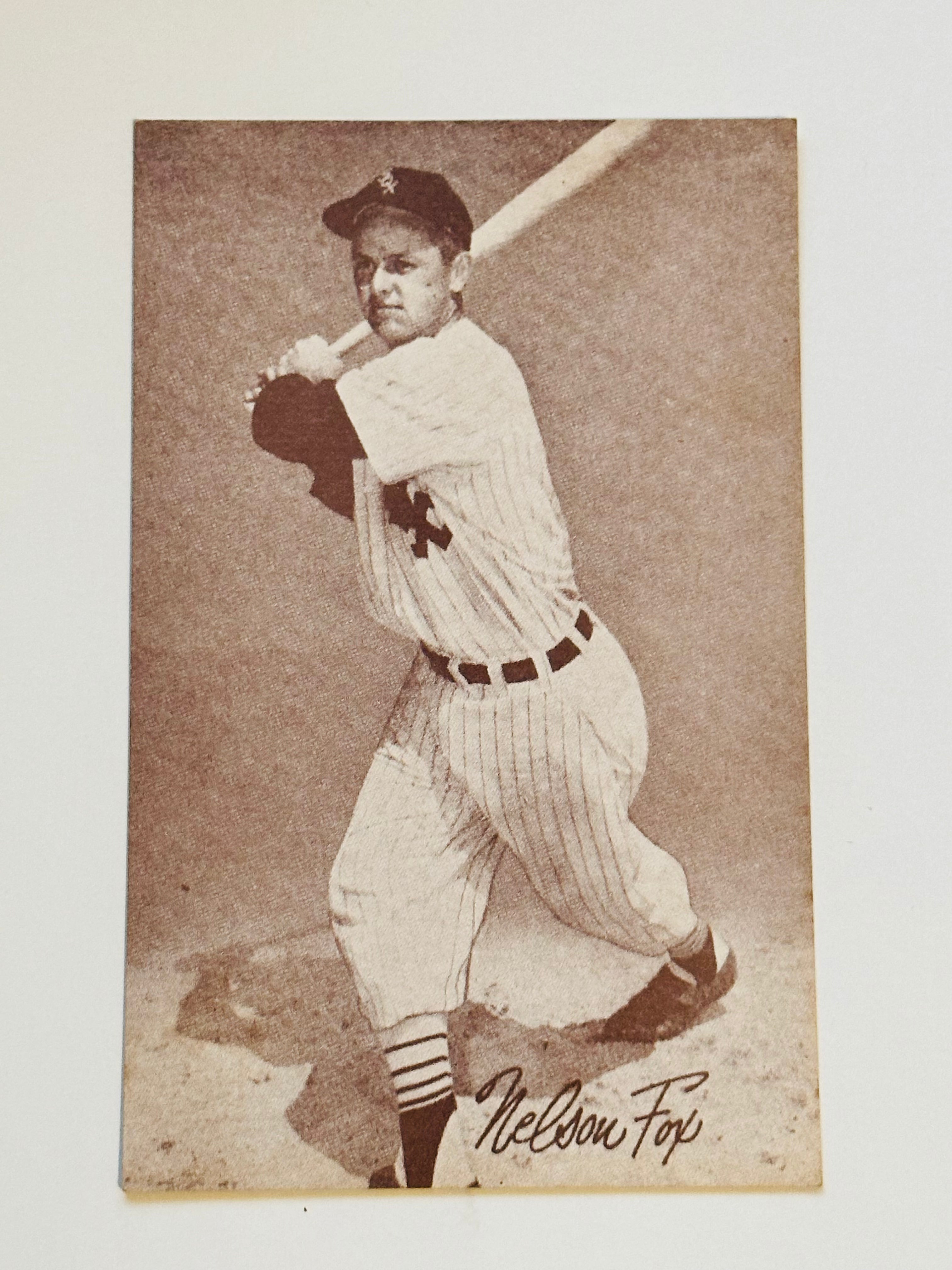 Nellie Fox Rare Vintage Baseball Exhibit Card 1947-1966 - Perfect for Sports Memorabilia Collectors & Baseball History Enthusiasts
