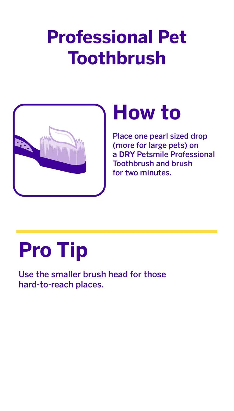 Pet Toothbrush for Dogs and Cats - Soft Bristles for Gentle Cleaning - Perfect for Dental Care at Home