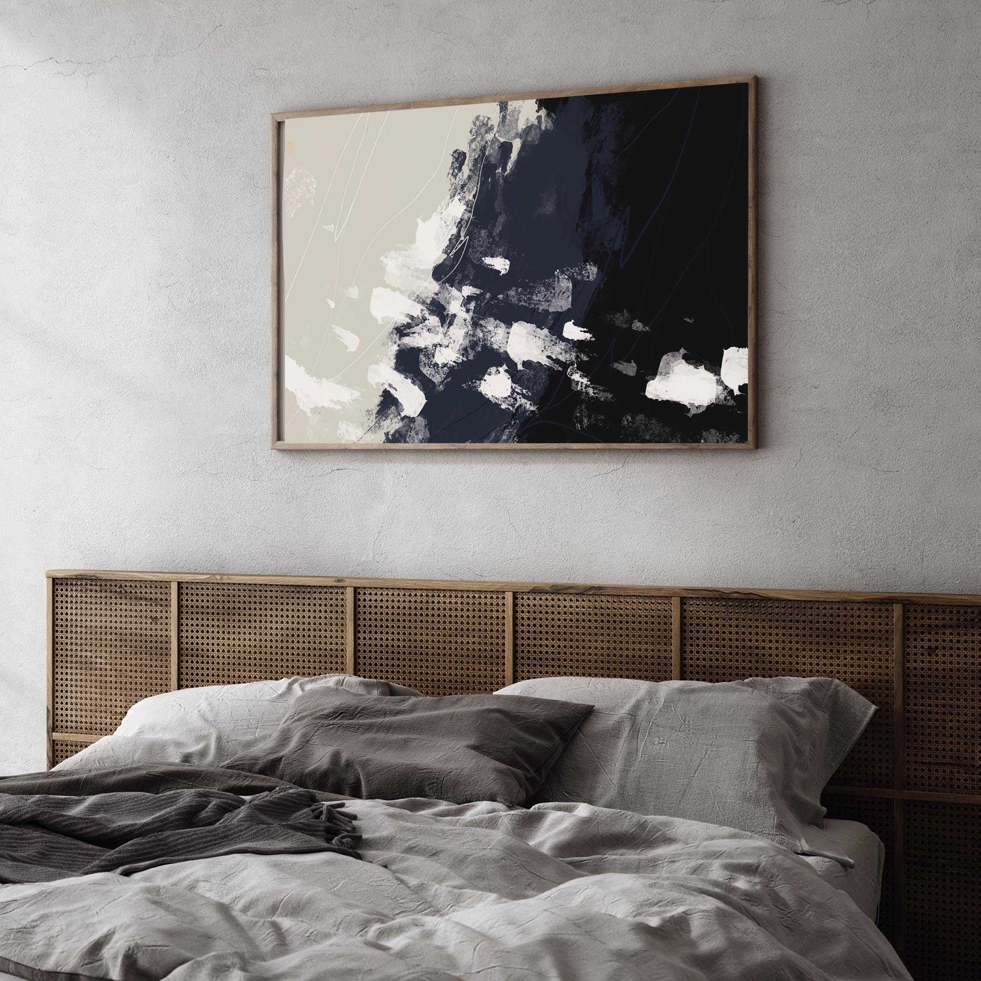 Urban Oasis Framed Canvas Wall Art - Modern Home Decor for Living Room, Bedroom & Office - Ready to Hang Abstract Landscape Painting