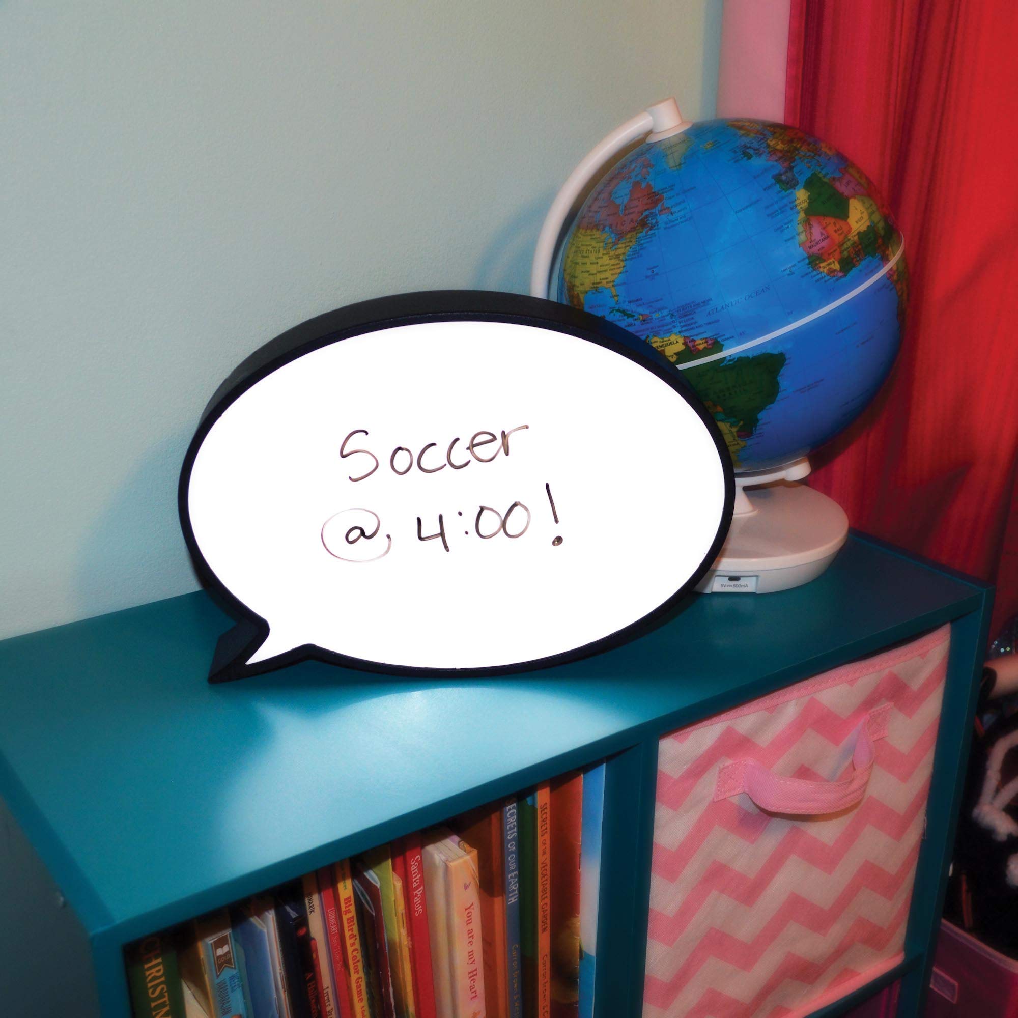 Fat Brain Toys Write It & Light It! Speech Bubble Dry-Erase Light Box for Kids Ages 6+ - Fun Message Board for Bedroom Decor, Classroom Activities & Party Decorations