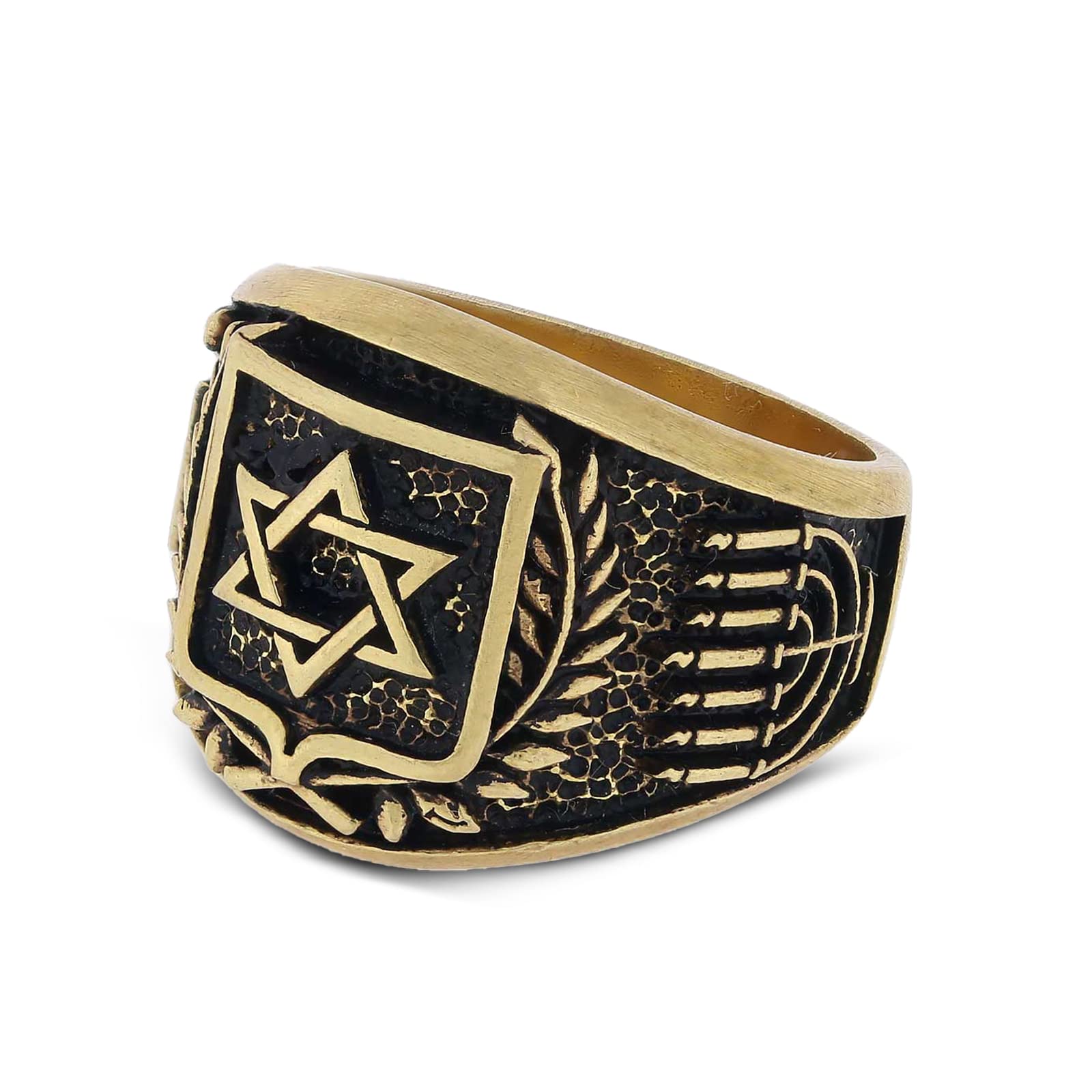 Star of David Ring - Jewish Star Jewelry with Custom Hebrew Engraving | Magen David & Shield of David Ring | Perfect for Hanukkah Gifts, Bar Mitzvah & Jewish Wedding Jewelry