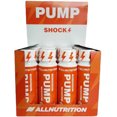 Allnutrition Pump Shock Pre-Workout Supplement - 12 x 80ml Bottles for Muscle Energy & Performance - Perfect for Gym, Bodybuilding & Fitness Training
